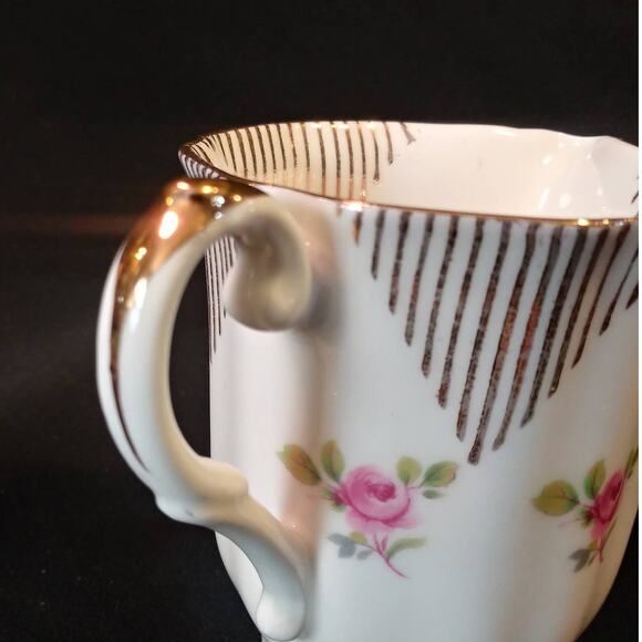 SALE Royal Imperial Sugar n Creamer Pink Roses 22k Gold - Picture 3 of 16